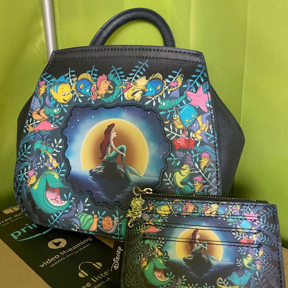 Disney little mermaid Ariel navy convertible Women's Bag backpack